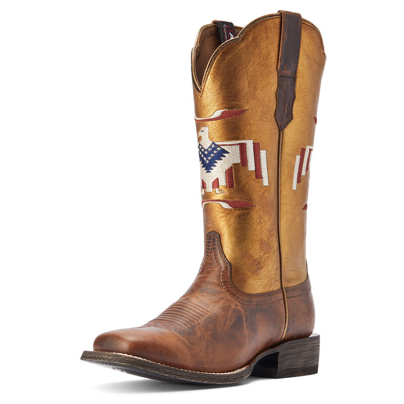 Ariat Westernstiefel Damen - Frontier Thunderbird Chimayo Braun/Gold ( YLDEC-7810 )
